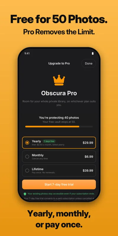 Obscura Photo Vault for Android screenshot 8 / 8